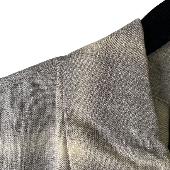 Le Superbe Eddie Long Sleeve Pearl Snap Button Down Shirt in Dipped Plaid Sequin - Picture 6 of 15